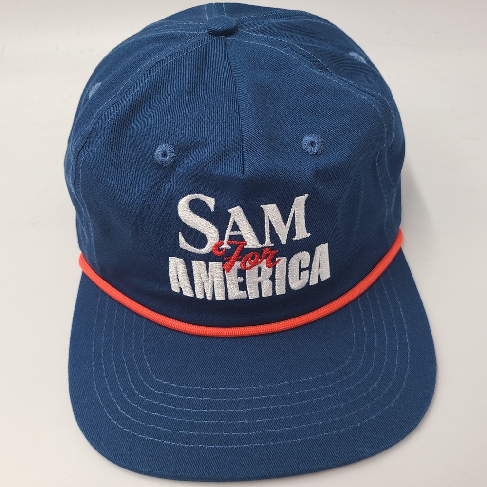 Samuel Adams Hat Snapback Blue Red Rope Sam For America Cheers To 250 Years Men
